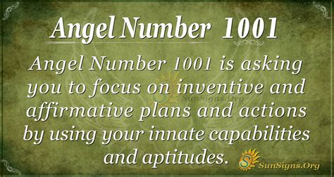 Angel Number 1001 Meaning – Personal Development .
